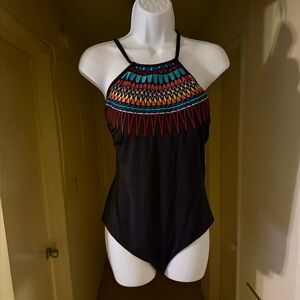 Laundry by Shelli Segal High Neck One-Piece - NWT - Size L